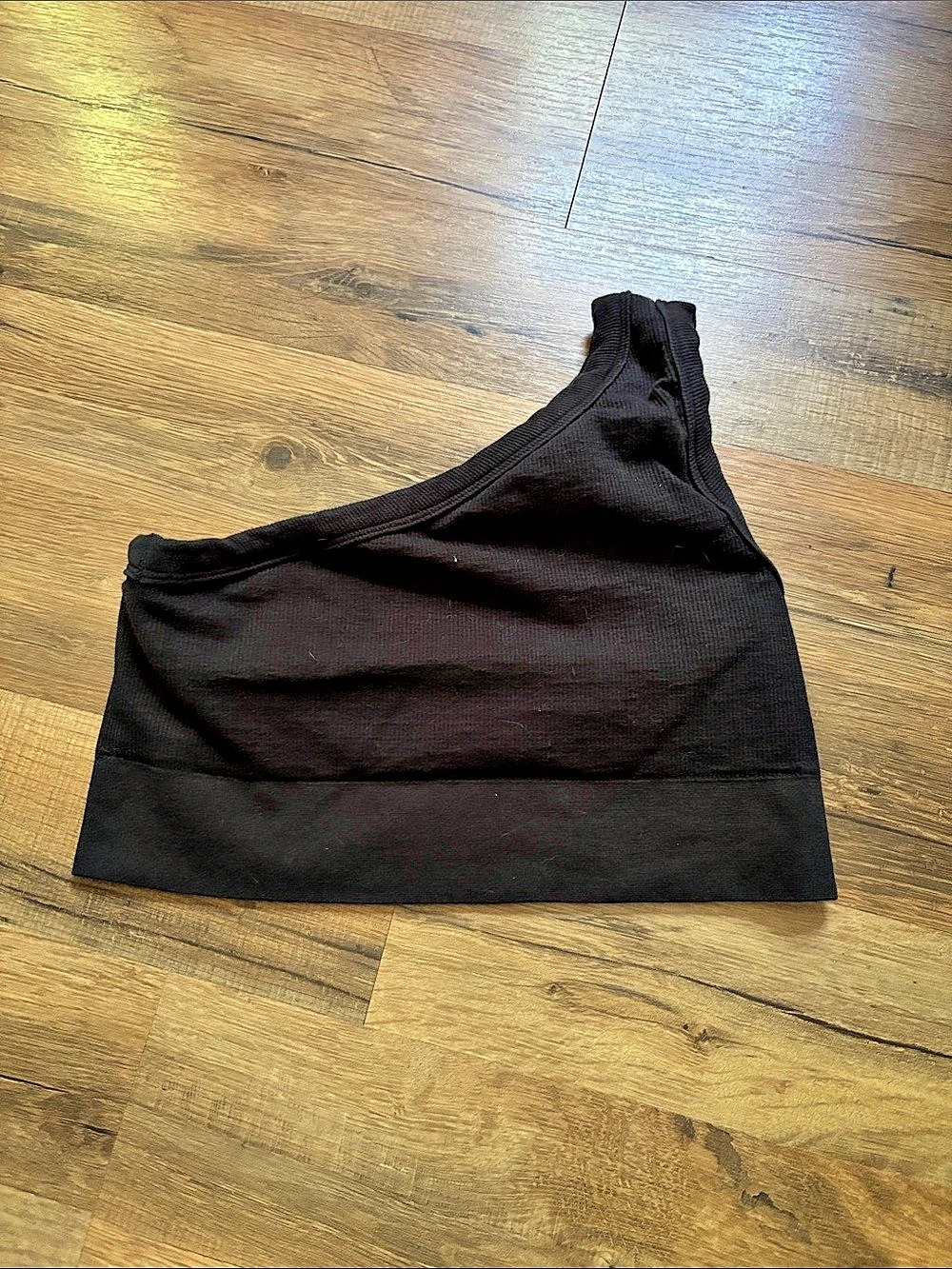 Gymshark One Shoulder Cotton Ribbed Sports Bra